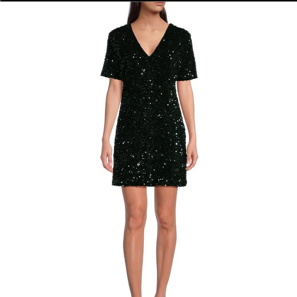 NWT Alex Marie size XXL Pine Green Sequin Dress